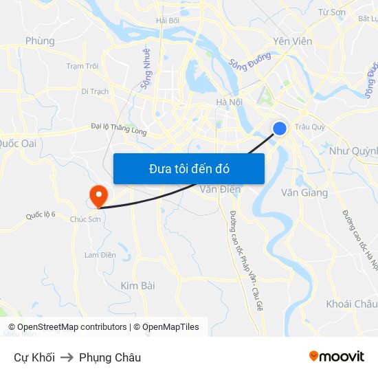 Cự Khối to Phụng Châu map