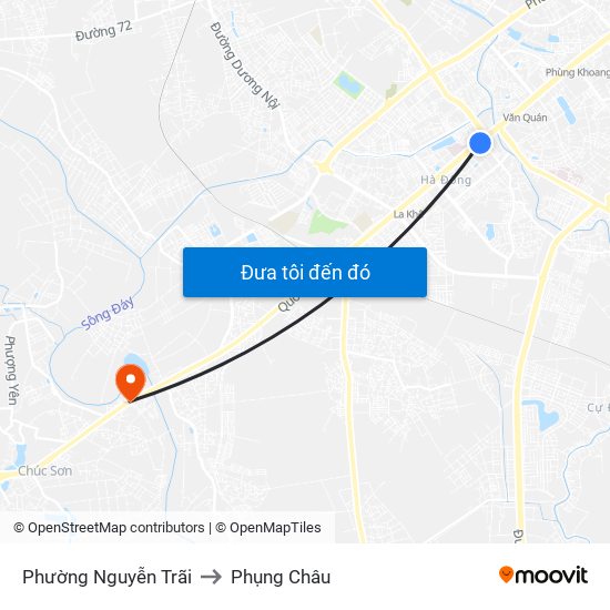 Phường Nguyễn Trãi to Phụng Châu map