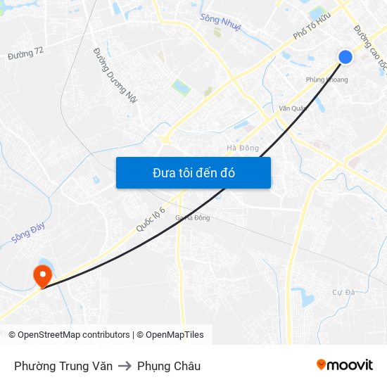 Phường Trung Văn to Phụng Châu map