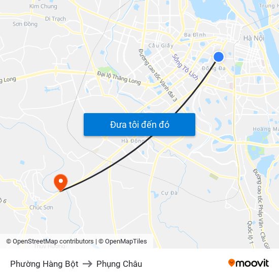 Phường Hàng Bột to Phụng Châu map