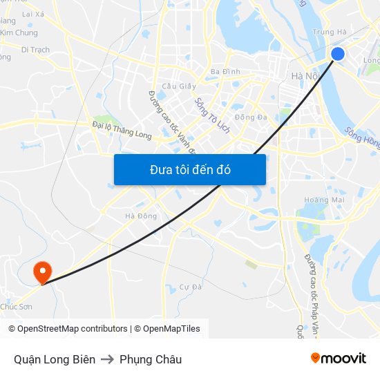 Quận Long Biên to Phụng Châu map