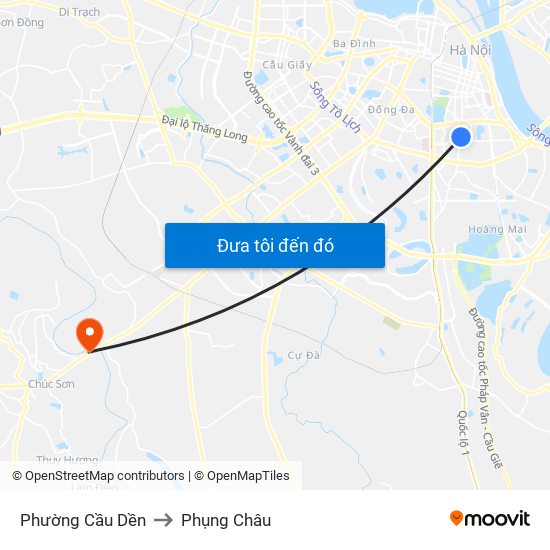 Phường Cầu Dền to Phụng Châu map