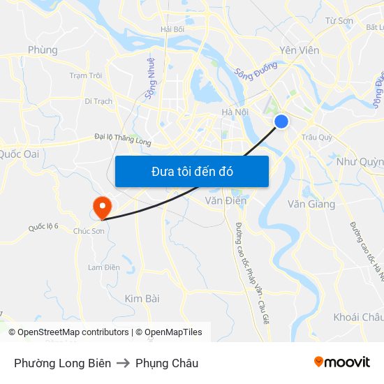 Phường Long Biên to Phụng Châu map