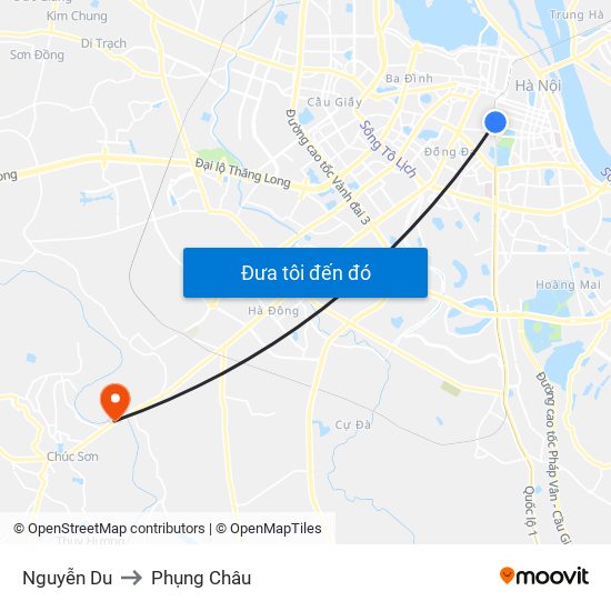 Nguyễn Du to Phụng Châu map