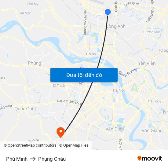 Phú Minh to Phụng Châu map