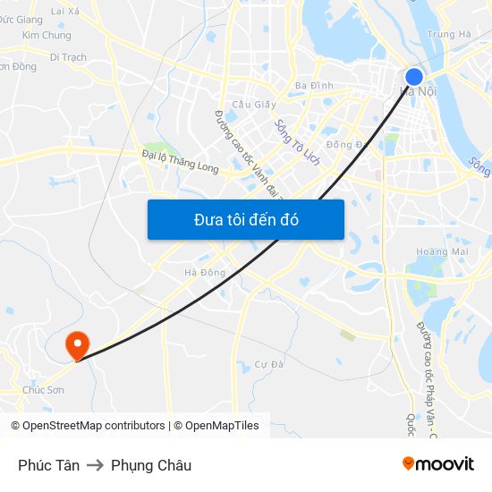 Phúc Tân to Phụng Châu map