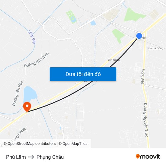 Phú Lãm to Phụng Châu map