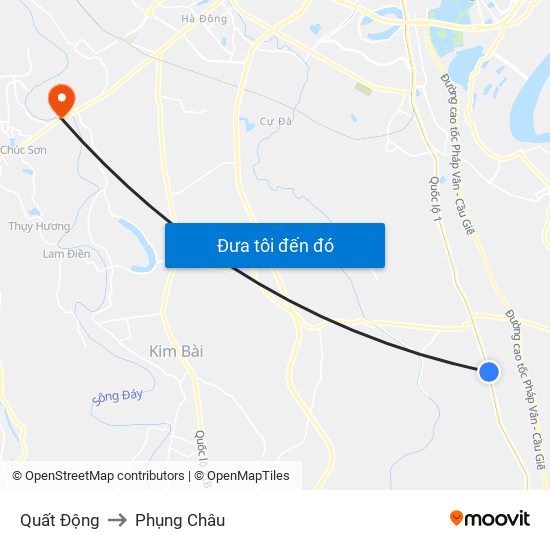 Quất Động to Phụng Châu map