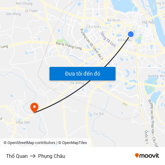 Thổ Quan to Phụng Châu map