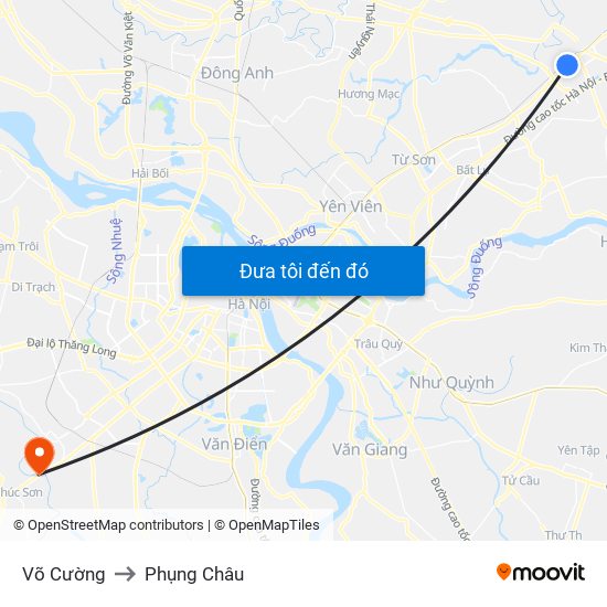 Võ Cường to Phụng Châu map