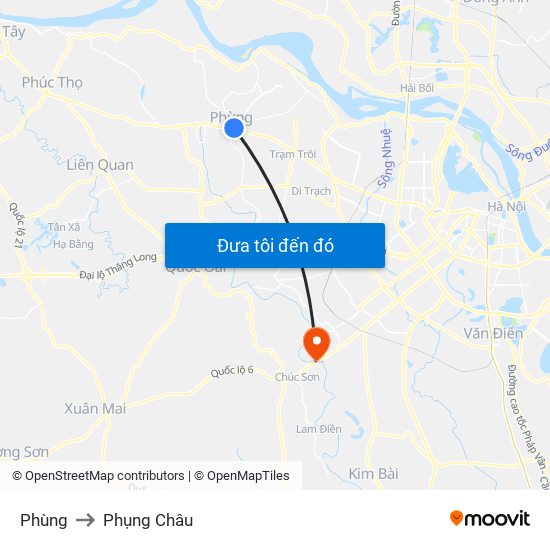 Phùng to Phụng Châu map