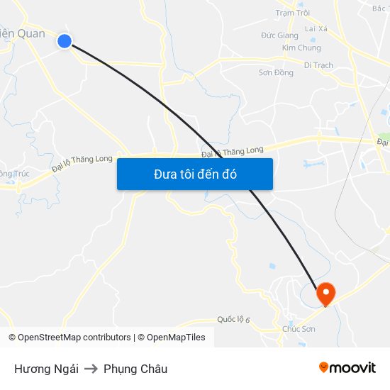 Hương Ngải to Phụng Châu map