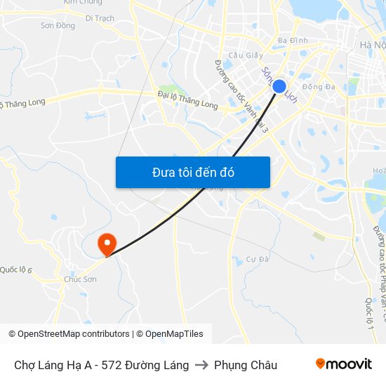 Chợ Láng Hạ A - 572 Đường Láng to Phụng Châu map