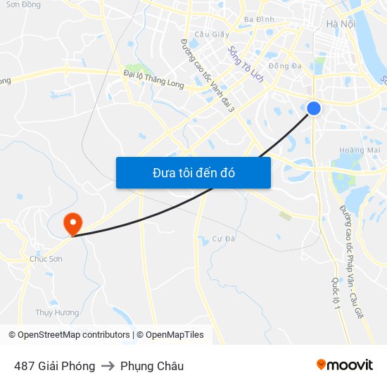 487 Giải Phóng to Phụng Châu map