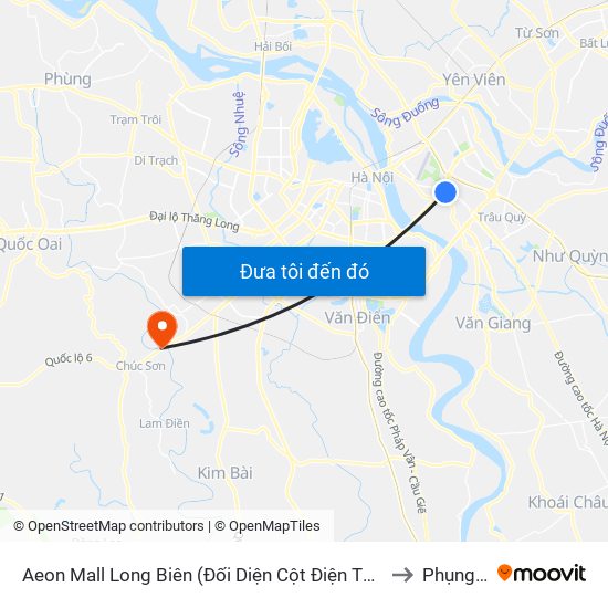 Aeon Mall Long Biên (Đối Diện Cột Điện T4a/2a-B Đường Cổ Linh) to Phụng Châu map