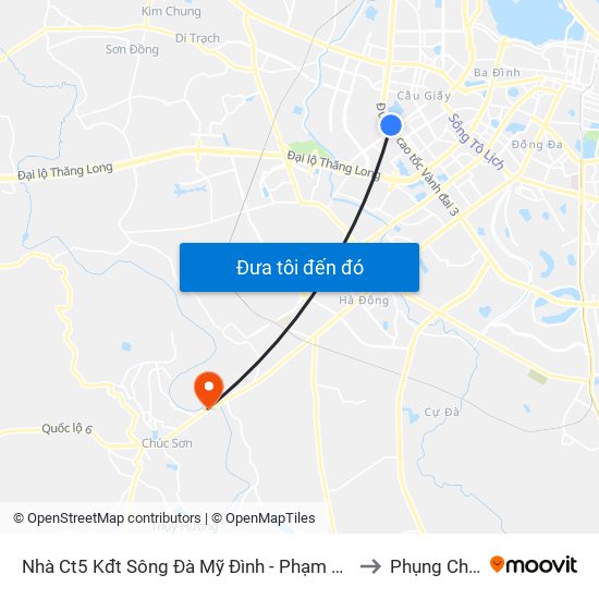 Nhà Ct5 Kđt Sông Đà Mỹ Đình - Phạm Hùng to Phụng Châu map