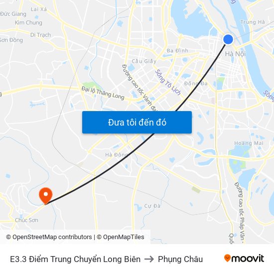 E3.3 Điểm Trung Chuyển Long Biên to Phụng Châu map