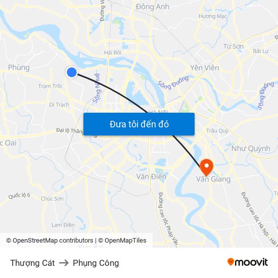 Thượng Cát to Phụng Công map