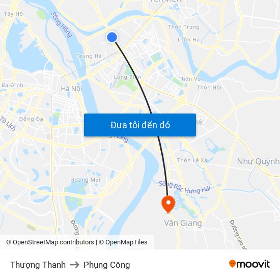 Thượng Thanh to Phụng Công map