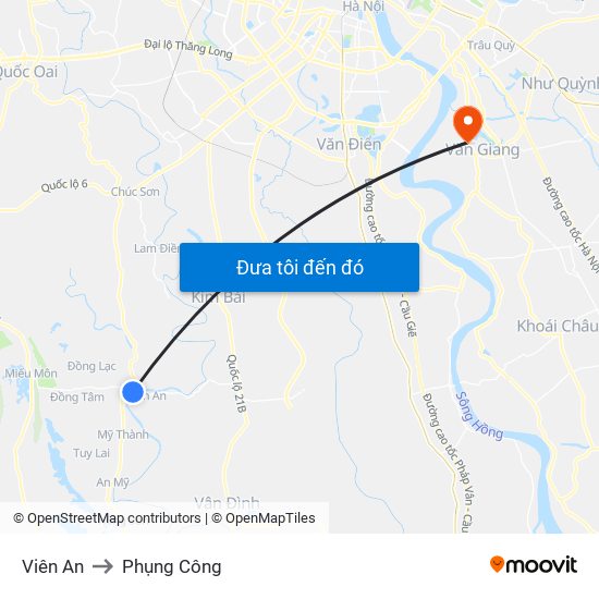 Viên An to Phụng Công map