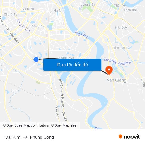 Đại Kim to Phụng Công map