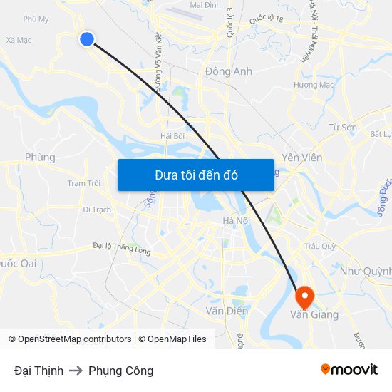 Đại Thịnh to Phụng Công map