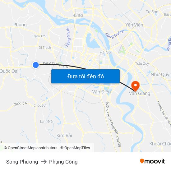 Song Phương to Phụng Công map