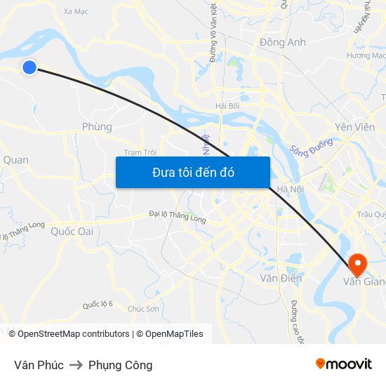 Vân Phúc to Phụng Công map