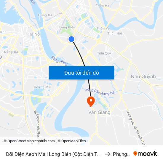 Đối Diện Aeon Mall Long Biên (Cột Điện T4a/2a-B Đường Cổ Linh) to Phụng Công map
