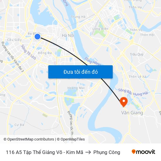 116 A5 Tập Thể Giảng Võ - Kim Mã to Phụng Công map