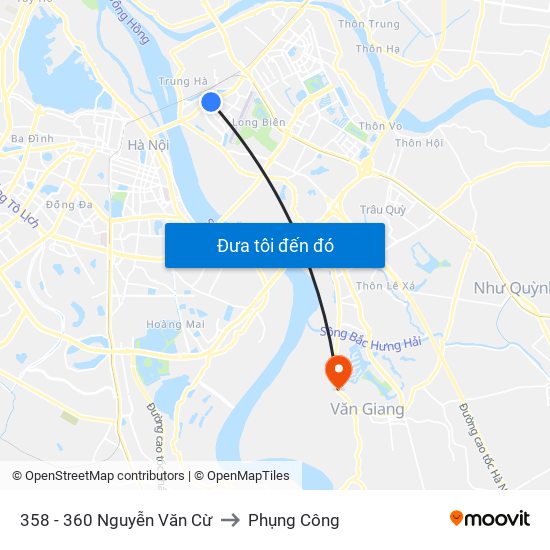 358 - 360 Nguyễn Văn Cừ to Phụng Công map