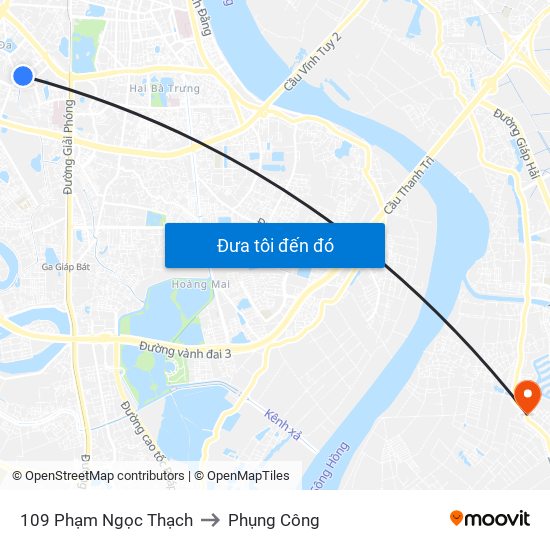 109 Phạm Ngọc Thạch to Phụng Công map