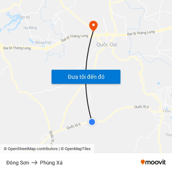 Đông Sơn to Phùng Xá map