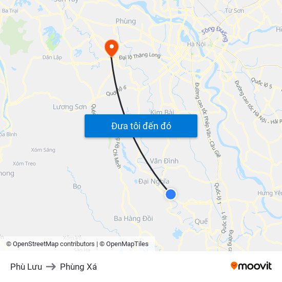 Phù Lưu to Phùng Xá map