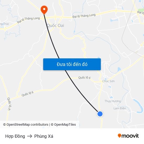 Hợp Đồng to Phùng Xá map