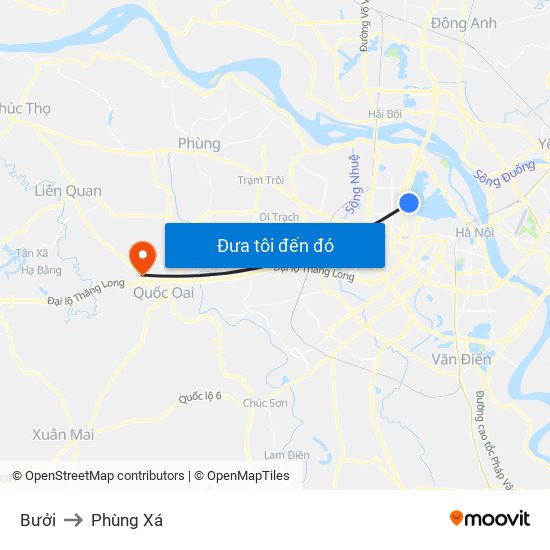 Bưởi to Phùng Xá map