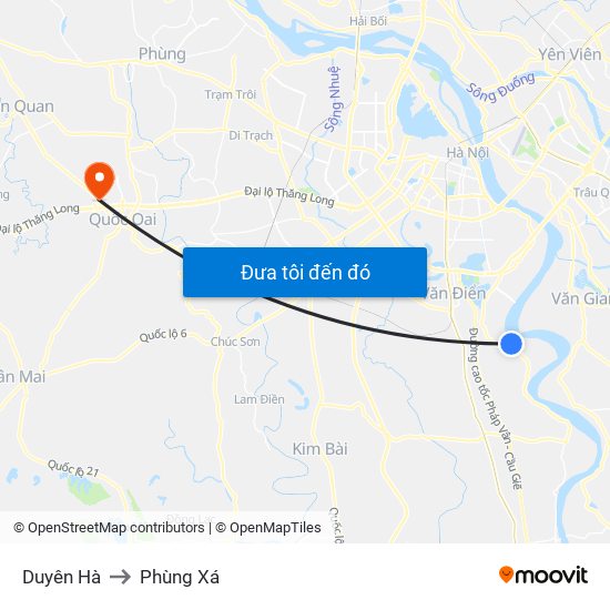 Duyên Hà to Phùng Xá map