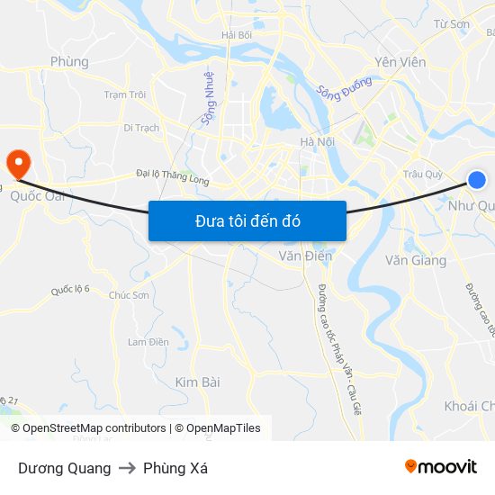 Dương Quang to Phùng Xá map