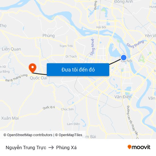Nguyễn Trung Trực to Phùng Xá map