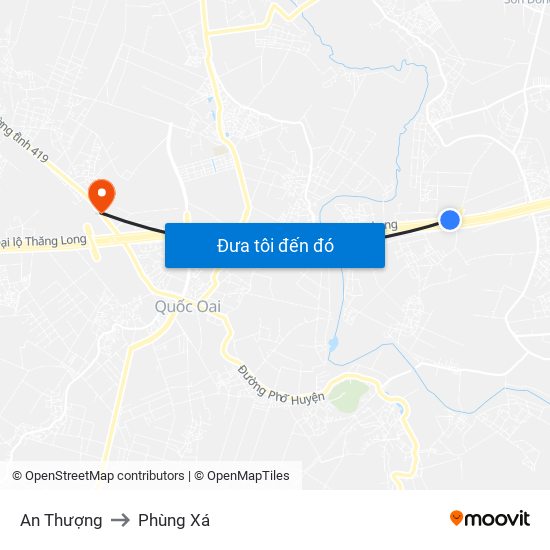An Thượng to Phùng Xá map