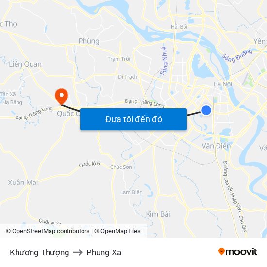 Khương Thượng to Phùng Xá map