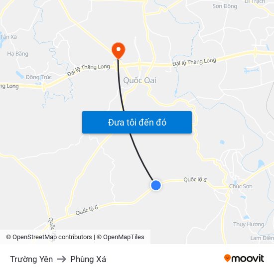 Trường Yên to Phùng Xá map