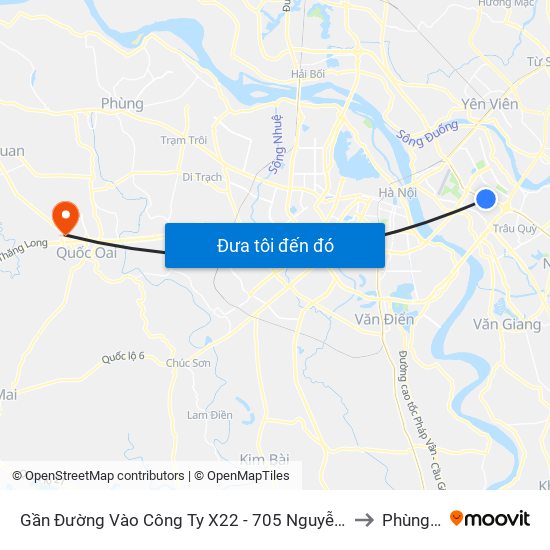 Gần Đường Vào Công Ty X22 - 705 Nguyễn Văn Linh to Phùng Xá map