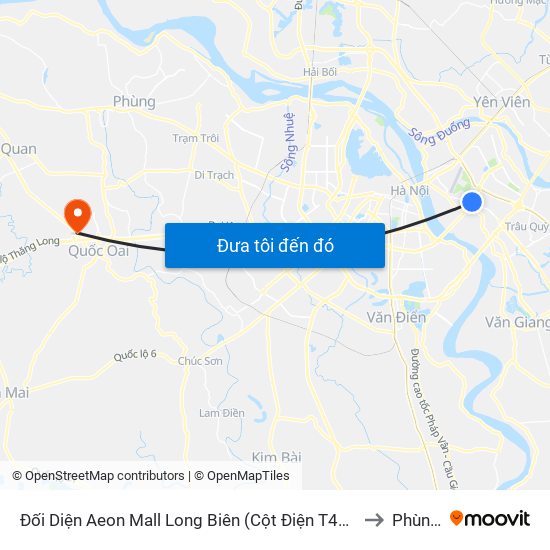 Đối Diện Aeon Mall Long Biên (Cột Điện T4a/2a-B Đường Cổ Linh) to Phùng Xá map