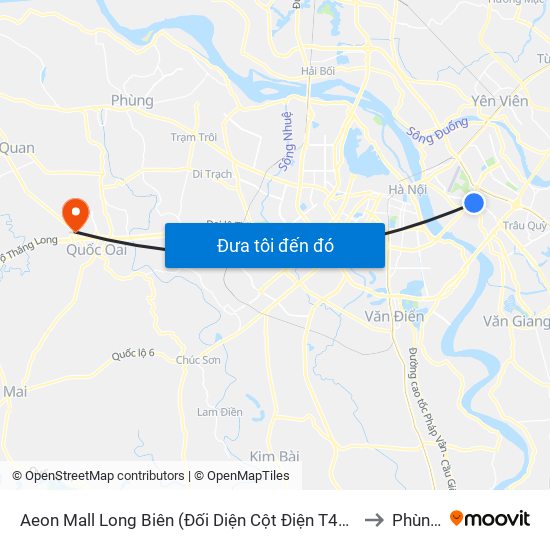 Aeon Mall Long Biên (Đối Diện Cột Điện T4a/2a-B Đường Cổ Linh) to Phùng Xá map