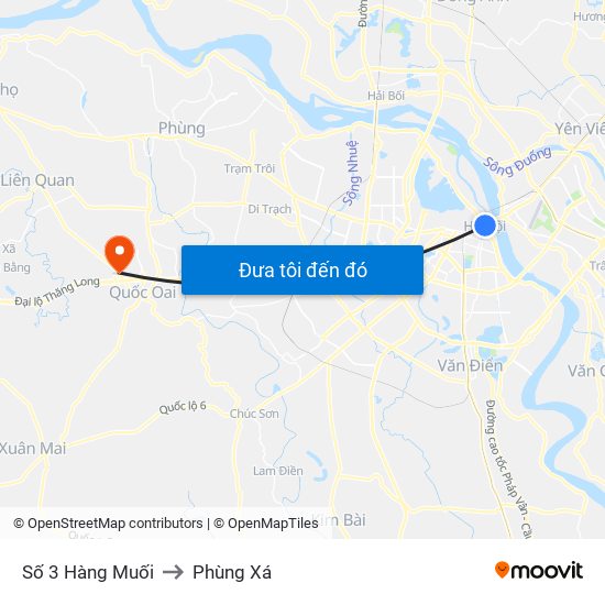 Số 3 Hàng Muối to Phùng Xá map