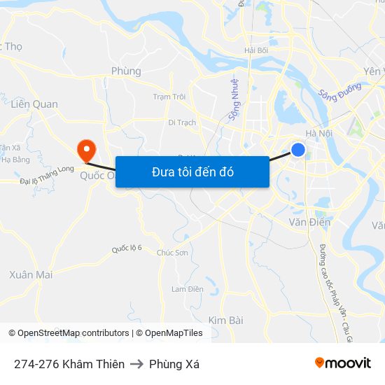 274-276 Khâm Thiên to Phùng Xá map