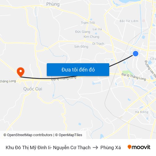 Khu Đô Thị Mỹ Đình Ii- Nguyễn Cơ Thạch to Phùng Xá map
