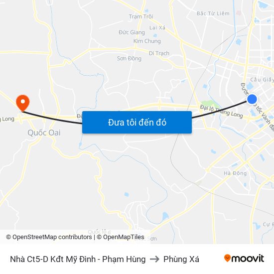 Nhà Ct5-D Kđt Mỹ Đình - Phạm Hùng to Phùng Xá map