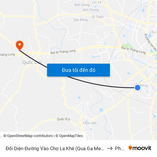 Đối Diện Đường Vào Chợ La Khê (Qua Ga Metro La Khê) - 405 Quang Trung (Hà Đông) to Phùng Xá map